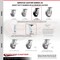 Service Caster 6 Inch Heavy Duty Rubber on Aluminum Caster Set with Roller Bearings, 4PK SCC-35S620-RAR-4 - alternate 4